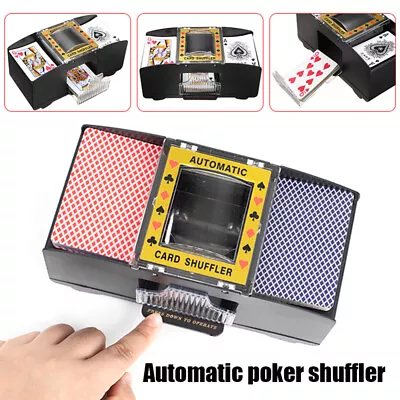 6 Deck Automatic Card Shuffler Poker Cards Shuffling Machine Casino Playing US • $20.88