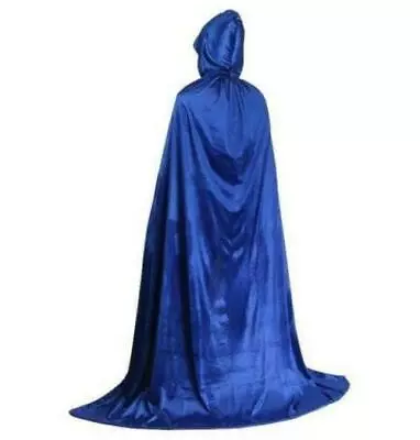 Halloween Velvet Cloak Hood Capes Long Fancy Dress Witch Costumes Cosplay Funny • $12.72