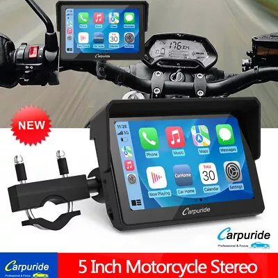 Carpuride Bluetooth Motorcycle Stereo Speakers Audio FM Radio System USB Radio • $207.99