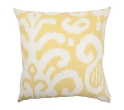 The Pillow Collection Teora Ikat Cushion Cover Cotton Yellow 40 X 40 Cm • £6.98