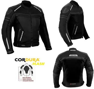 Mens Mesh Air Vent Technology Summer Motorbike / Motorcycle Textile Jacket • $62.16