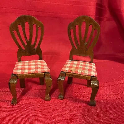 2 Dollhouse Miniature Farmhouse Chairs 1:12 • $9