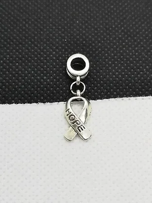 'Hope' Charms Breast Cancer Awareness European Bail Charm 29mm • £3.60