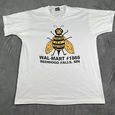 Vintage 1990s Wal-Mart Employee Safety Bee T-Shirt Size Large • $9.99