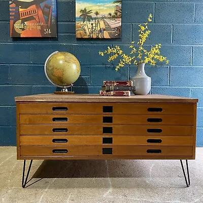 Staverton Plan Chest Architects Map Drawers Industrial Interior Design 60s • £445