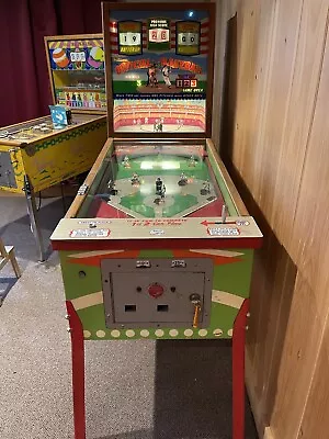 1960 Williams DeLuxe Official Baseball Pitch And Bat Pinball Machine • $5150