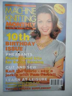 £3 • Buy Machine Knitting Monthly Magazine. Patterns/Charts/Adults/Kids/Toys  April 1996.