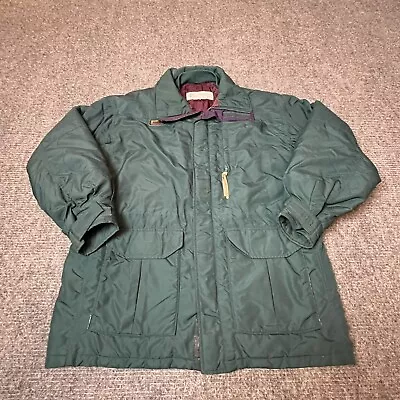 Columbia Jacket Mens Medium Green Full Zip Winter Ski Parka Insulated Coat • $16.40