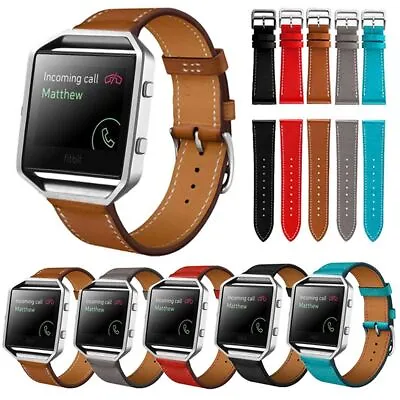 $8.82 • Buy Leather Watchband Bracelet Watch Band Strap For Fitbit Blaze Smart Watch AU