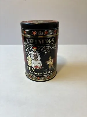 Vintage Twinning Tea Tin Empty Black Red Gold London England • $7.50