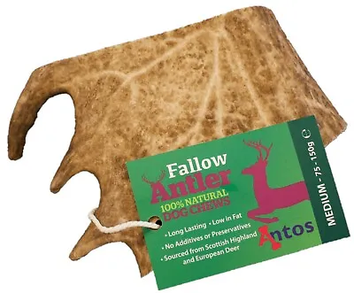 £12.49 • Buy Antos Fallow Antler Medium - Dog Deer Stag Bar Marrow Tough Treat 100% Natural