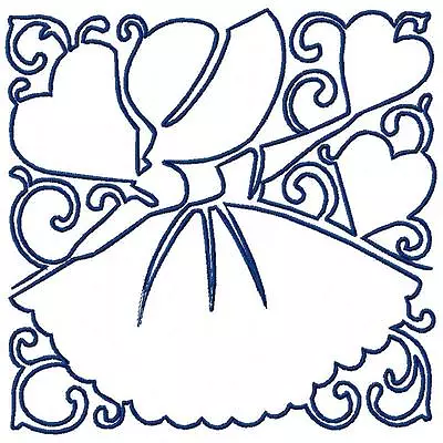 Lineart Lovely Sunbonnet Blocks 12 Machine Embroidery Designs Quilt In 8 Sizes • $14.99