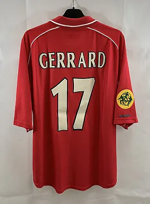 £199.99 • Buy Liverpool Gerrard 17 UEFA Cup Final 2001 Football Shirt 2000/02 (XL) Reebok A908