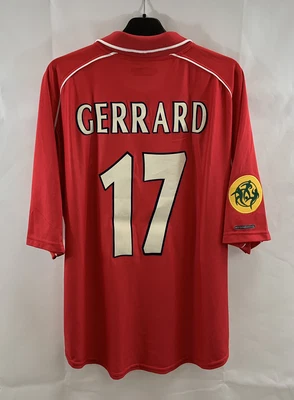 £199.99 • Buy Liverpool Gerrard 17 UEFA Cup Final 2001 Football Shirt 2000/02 (XL) Reebok A908