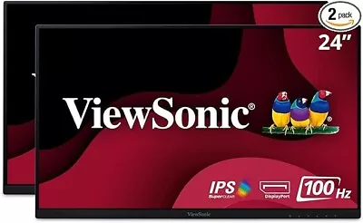 ViewSonic 24  Widescreen IPS LED Monitors DUAL PACK (2 EA) (NO STANDS INCLUDED) • $69.50