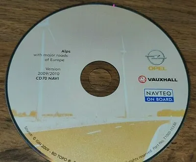 Alps Maps +mre -genuine Opel Cd70 Dvd90 Sat Nav Disc Navigation 2009/2010 Cd • £9