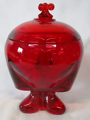 Viking Epic Ruby Giftware Coverec Candy Jar 8  Tall • $74.89