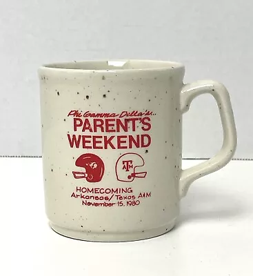 Vintage Rare Arkansas Razorbacks 1980 Homecoming Sorority Mug Texas A&M England • $34.99