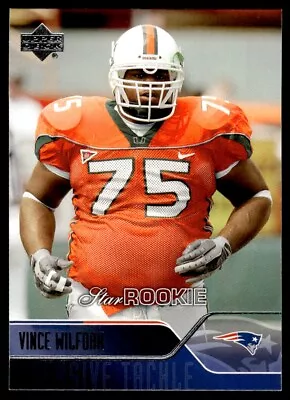 2004 Upper Deck Star Rookie Vince Wilfork #229 • $3