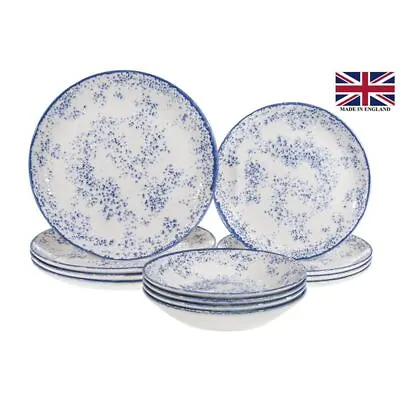$59 • Buy Queens By Churchill - 12pc Dinner Set Umbria Contemporary Blue (Made In England)