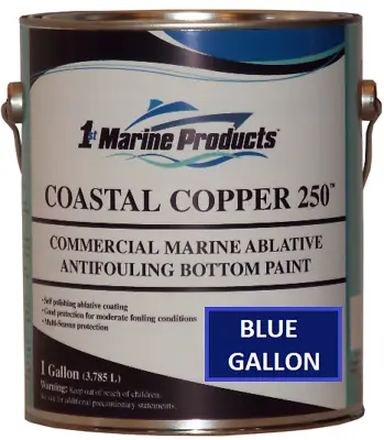 Marine Coastal Copper 250 Ablative Antifouling Bottom Boat Paint BLUE GALLON • $109.95
