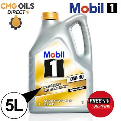 £59.99 • Buy Mobil 1 FS 0W40 (153669) Fully Synthetic Engine Oil 5 Litres 5L