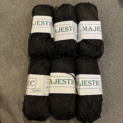 Majestic Black 4ply/ Double Knit Tape Yarn Knitting Yarn 600g • £6.99