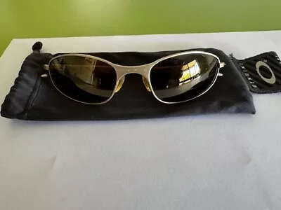 (RARE) VINTAGE 90's Oakley Sunglasses Gold With Pouch. • $230