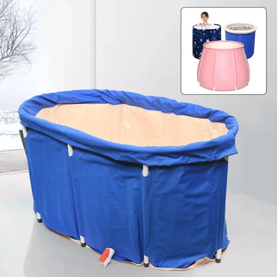 $38.50 • Buy Portable Bathtub Adults Foldable SPA Soaking Standing Bath Tub PVC Bath Tub