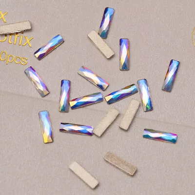 Rectangle Crystal Rhinestones Flatback Stones For Nail Decoration&Clothes 20pcs • $2.60