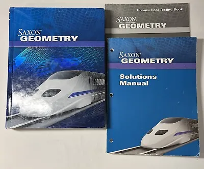 Saxon Geometry (1st Ed) Textbook Solutions And Testing Book • $120