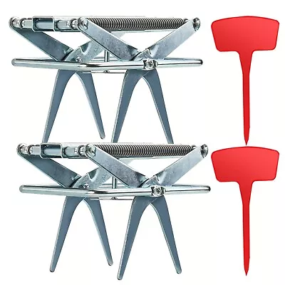 2 Pack Galvanized Steel Sawtooth Mole Scissor Traps Reusable MOLE TRAP Catcher • $42.90