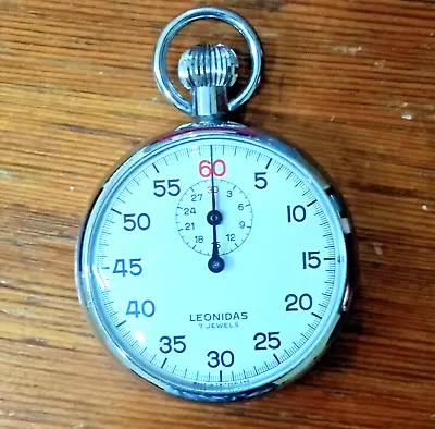 LEONIDAS Pocket Stopwatch Time Counter Swiss Made • $200