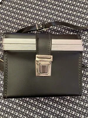 Vintage Bkack Leather Film Camera Hard Case Bag SLR Shoulder • $12