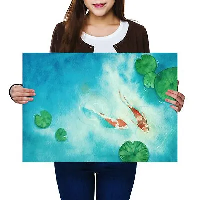 A2 - Japanese Koi Carp Fish Pond Poster 59.4X42cm280gsm #16426 • £10.99