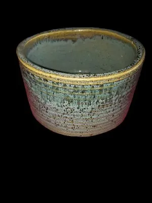 $12.50 • Buy Zanesville Stoneware Company Pottery Planter Bowl Vase #4104 Homespun Sea Green