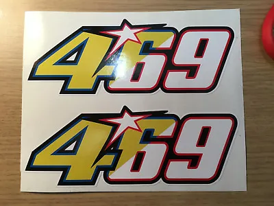 X2 Valentino Rossi / Nicky Hayden 469 46 69 Stickers Decals For Helmet / Fairing • £3.99