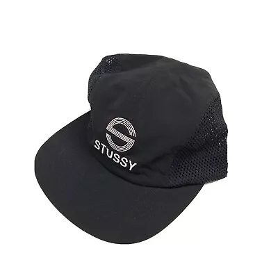 £35 • Buy Stüssy Side Mesh Nylon Camp Cap Black 