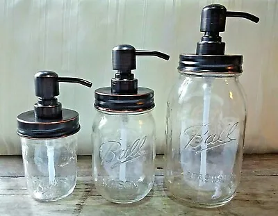 BALL MASON JAR SOAP PUMP DISPENSER High Quality STAINLESS Oil Rubbed Bronze  • $15.99