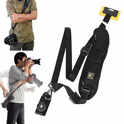 QUICK STRAP Camera Single Shoulder Belt Sling SLR DSLR Cameras Canon Sony Nikon  • £8.99