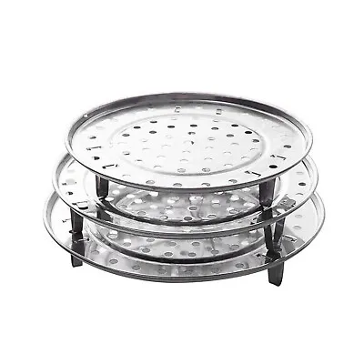 Stainless Steel Steamer Rack Insert Stock Pot Steaming Tray Stand Cookware Tool • $6.39