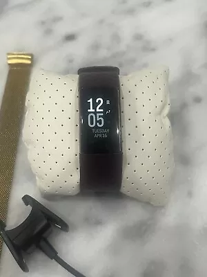 Fitbit Charge 4 Purple Band With Additional Gold Band & USB Charger • $99