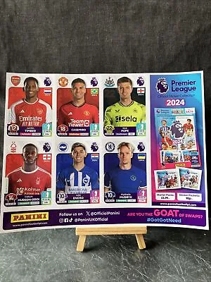 Panini Premier League 2024 Uncut Sticker Sheet X6 Stickers  • £1.99