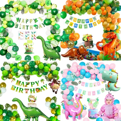 $14.24 • Buy Dinosaur Birthday Banner Decor Balloon Arch Kit Babyshower Party Balloon Garland