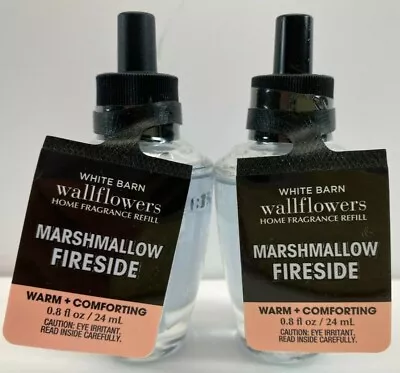  Lot 2 Bath & Body Works Wallflower Fragrance Refill Bulb MARSHMALLOW FIRESIDE • $19.99