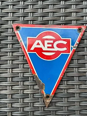 AEC Enamel Bus Coach Truck Lorry Badge Plate Sign Emblem • £75