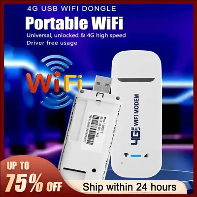 USB WiFi Dongle 4G LTE Play&Plug Wireless Network Modem Broadband For Laptop PC • £8.99