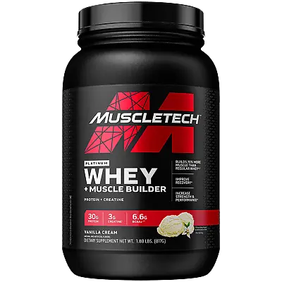 Muscletech Platinum Whey Plus Muscle Builder Protein Powder 30g ProteinVanilla • $22.62