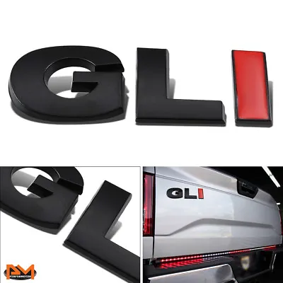  GLI  Polished Metal 3D Decal Black&Red Emblem For Volkswagen GLI/Jetta/Bora • $6.89