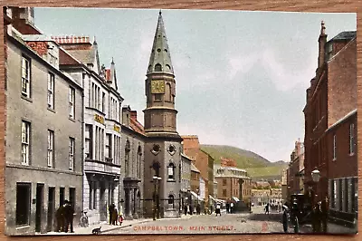 CAMPBELTOWN MAIN STREET Antique C1910 TUCK'S Coloured Photo Postcard • £2.95